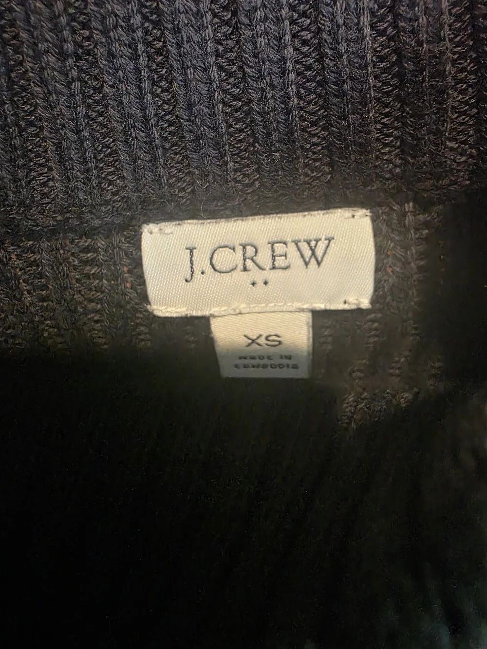 J. Crew Black and White Striped Button-Shoulder Turtleneck Sweater